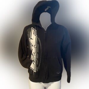 Flying machine factory FMF size small youth , black full front zip hoodie